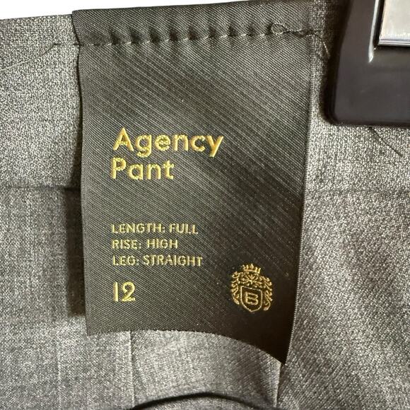 Aritzia Babaton Agency Pant Women's 12 Full Length High Rise Straight Gray NWT - Picture 5 of 12